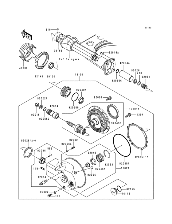 Drive shaft/final gear(1/2)