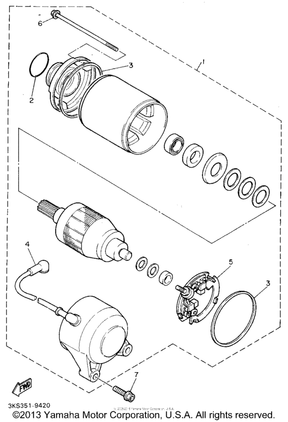 Starting motor