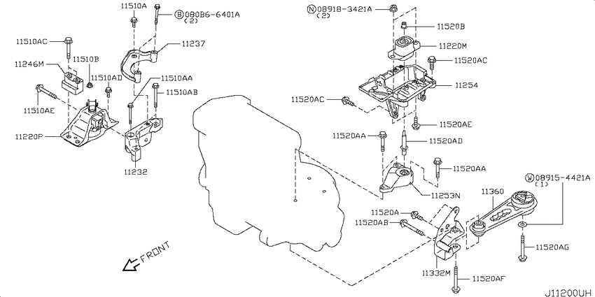 Engine & transmission   mounting