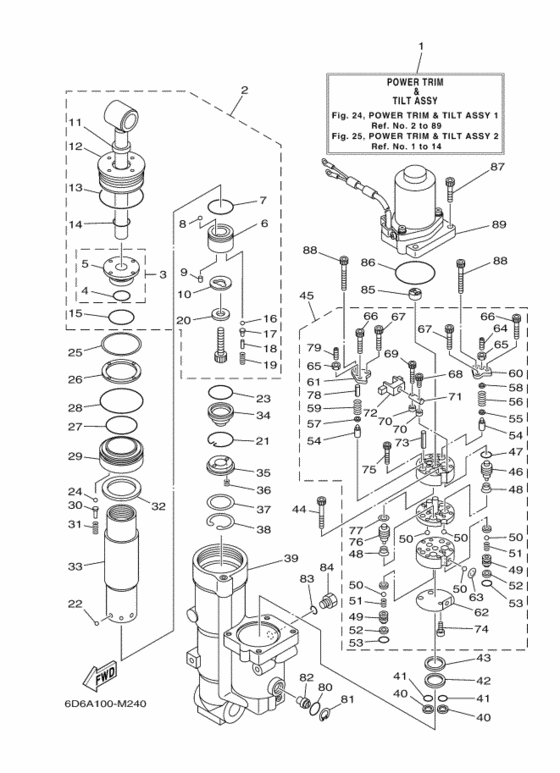 Power trim & tilt assy 1
