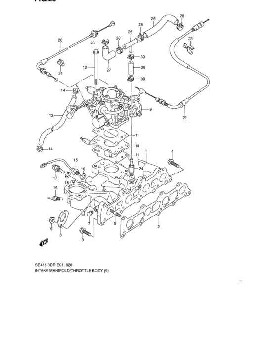 Intake manifold and throttle body