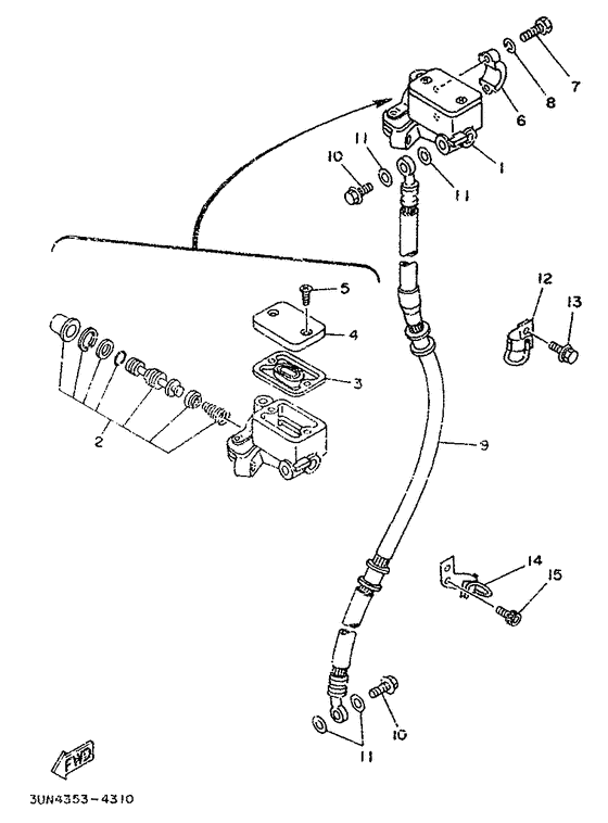 Front master cylinder