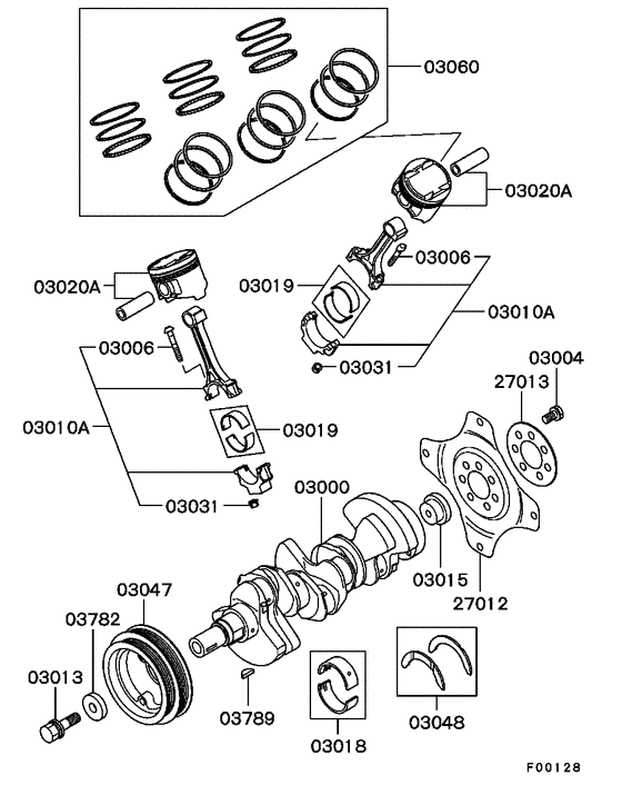 Piston & crankshaft