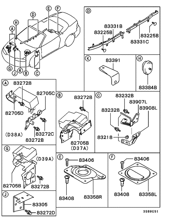 Wiring & attaching parts
