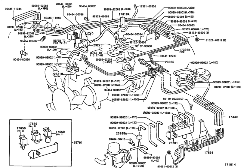 Vacuum Piping for 1990 - 1992 Toyota LAND CRUISER FJ80 | General sales ...