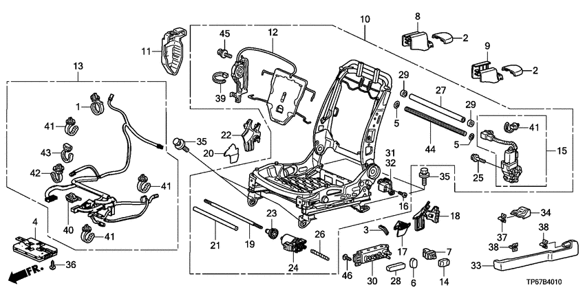 Front seat components