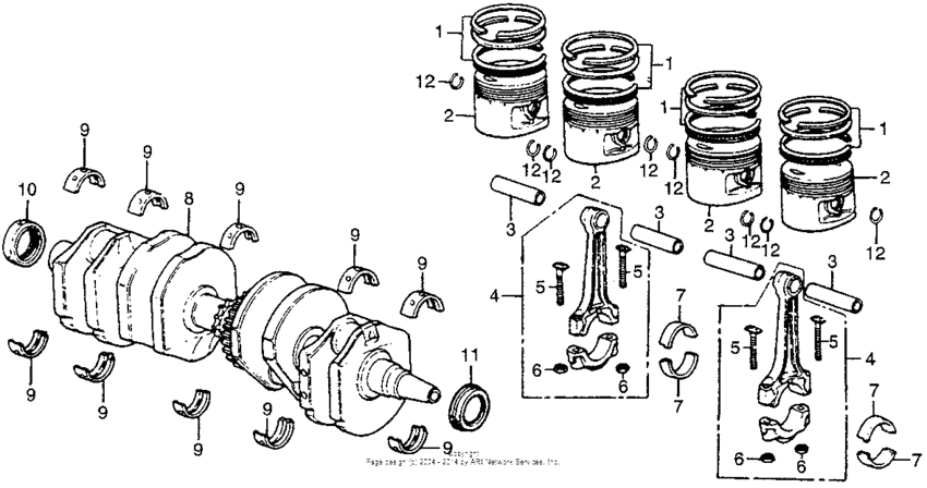 Crankshaft + piston