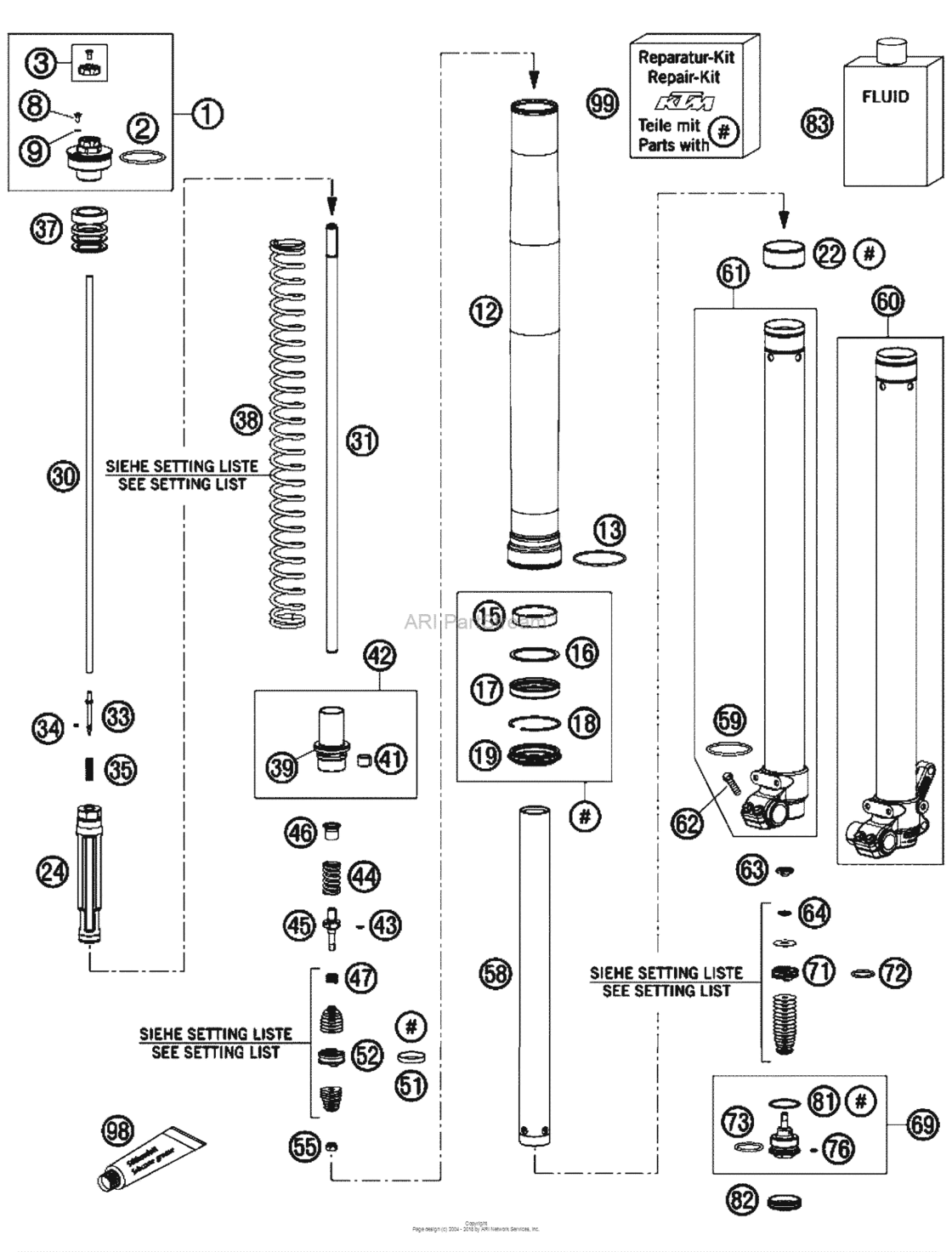 Front Fork Disassembled