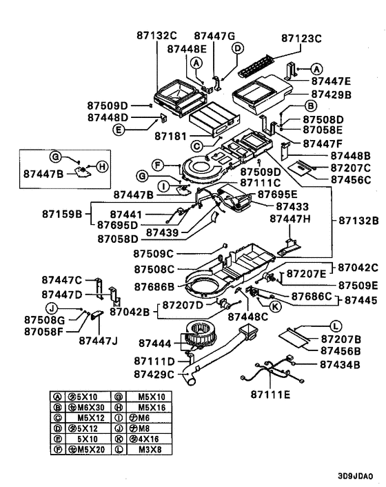 Rr a/c unit, duct(dual:a)