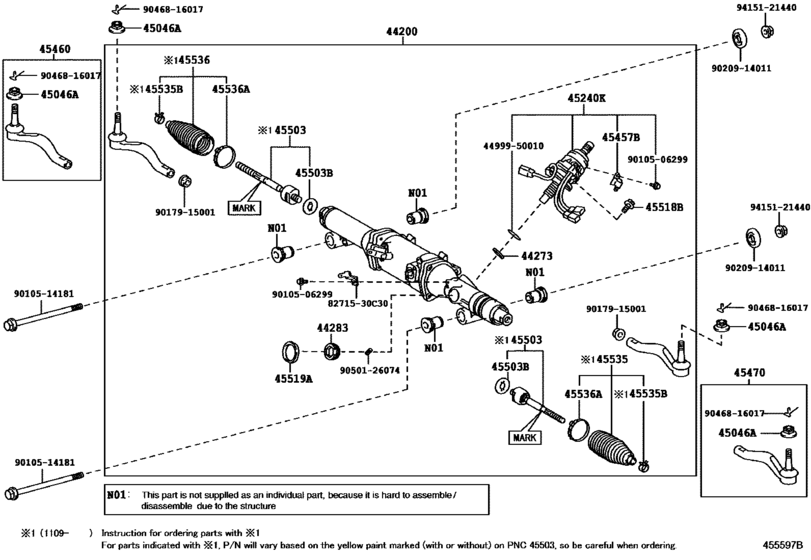 Front Steering Gear & Link