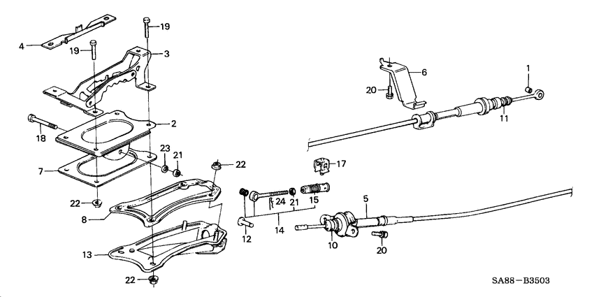 Selector lever control unit