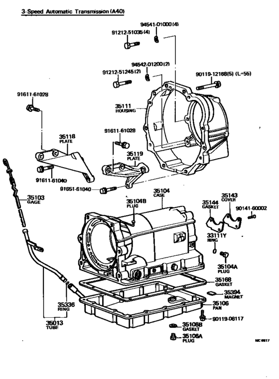 Transmission Case & Oil Pan (Atm)