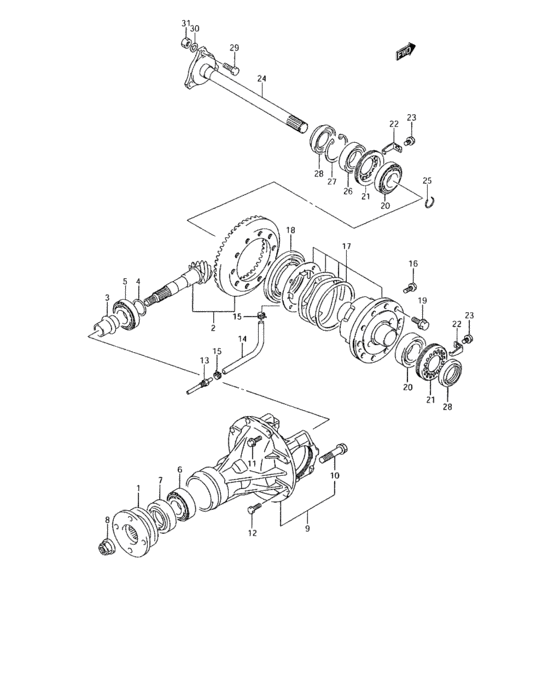 Front diff gear