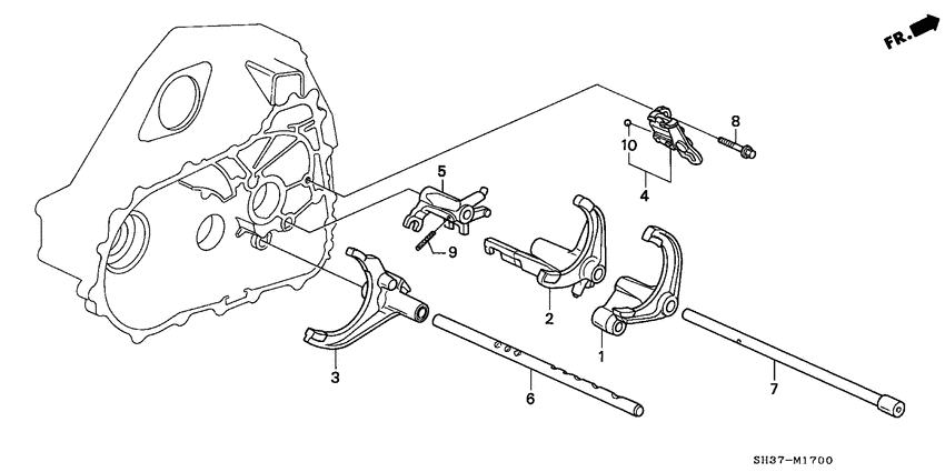 Shift fork/fork shaft