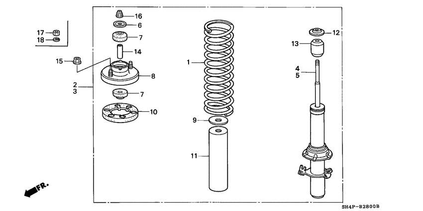 Front shock absorber