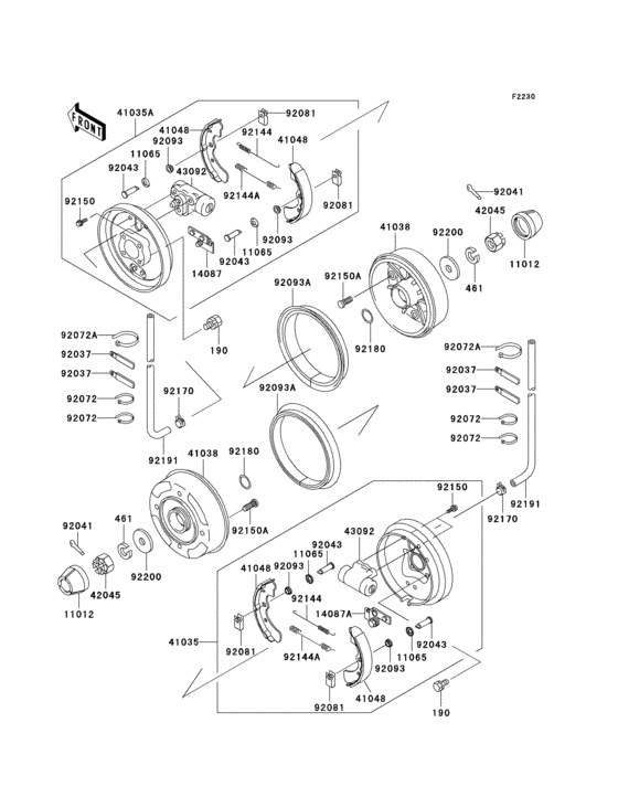 Front hubs/brakes