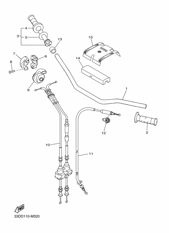 Steering handle & cable