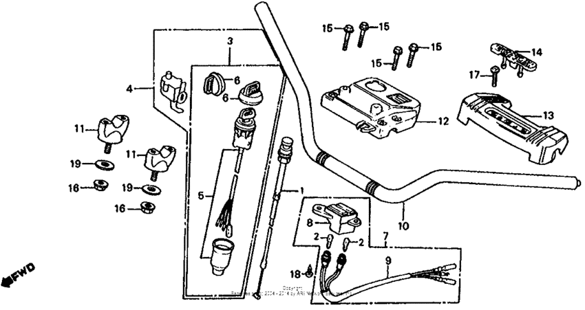 Handlebar + top bridge