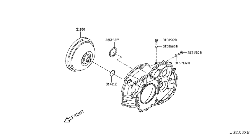 Torque converter,housing & case