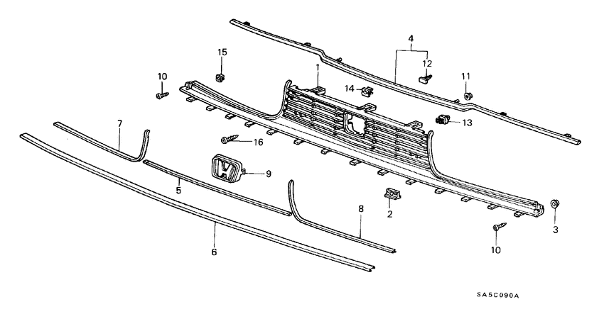 Front grille/molding