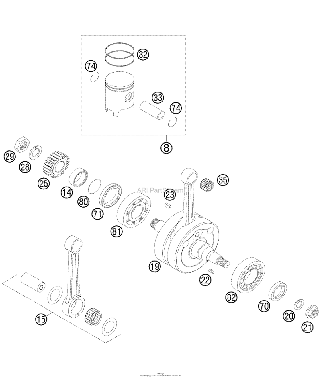 Crankshaft, Piston