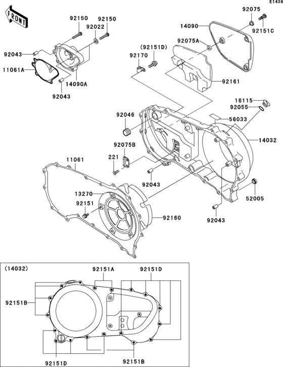 Right engine cover(s)