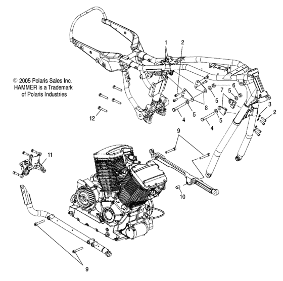 Engine, mounting