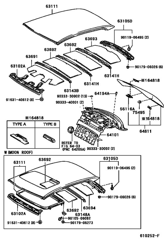 Roof Panel & Back Window Glass