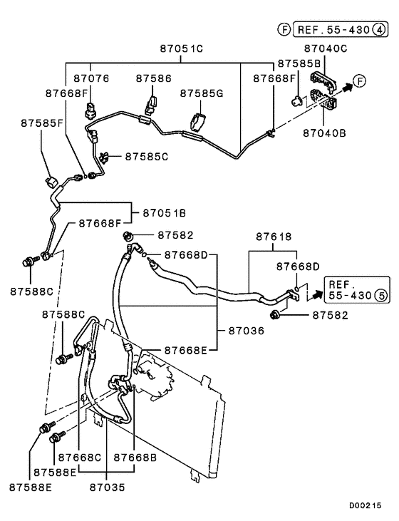 A/c condenser, piping