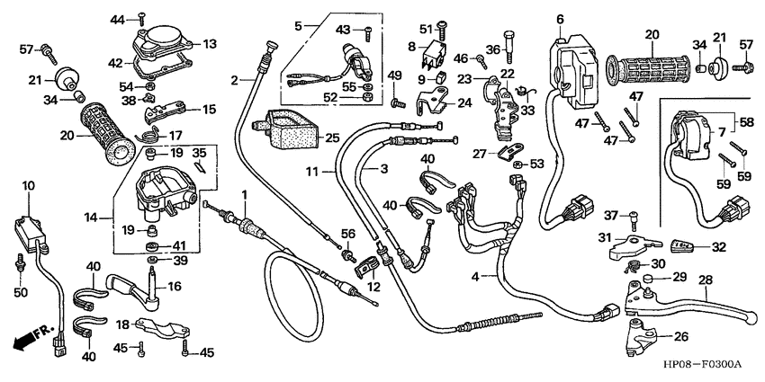Handle lever/switch/cable
