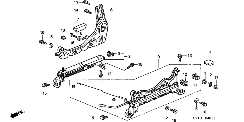 Front seat components