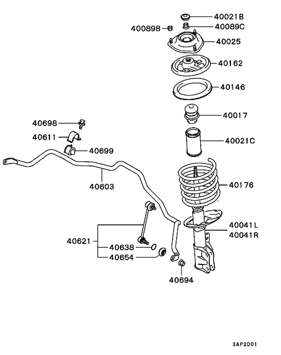 Front susp strut & spring