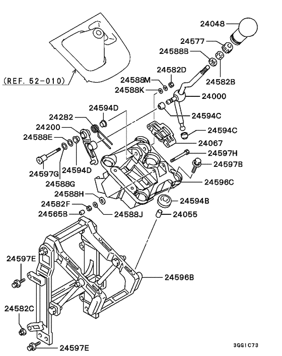 M/t floor shift linkage