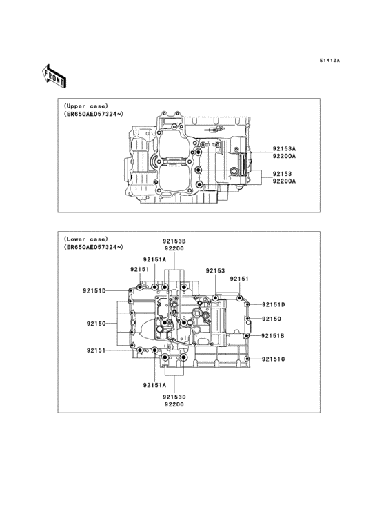 Crankcase bolt pattern
