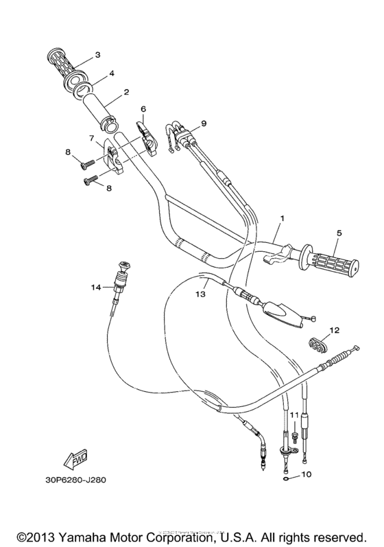 Steering handle & cable
