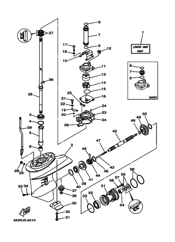 Lower casing & drive 1