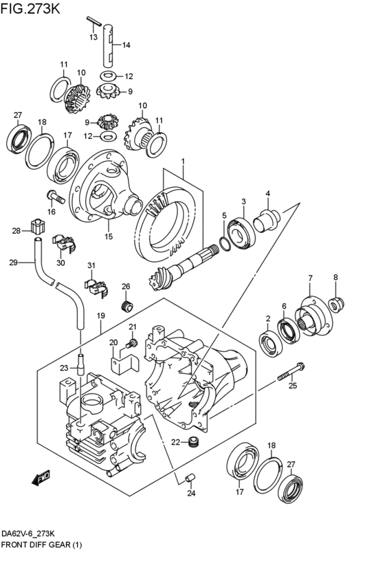 フロントデファレンシャルギヤ
