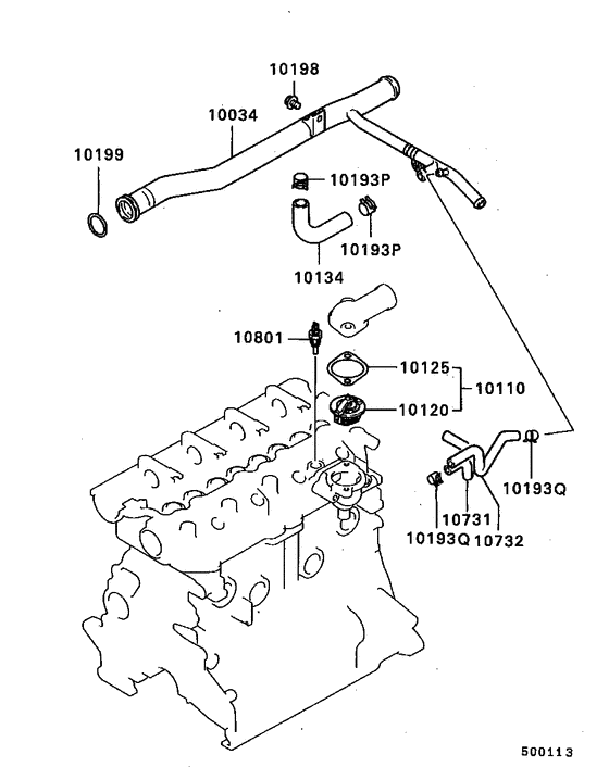 Water pipe & thermostat