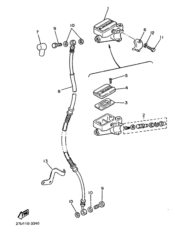 Front master cylinder