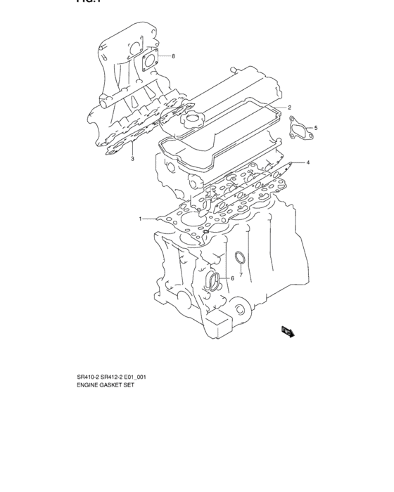 Engine gasket set