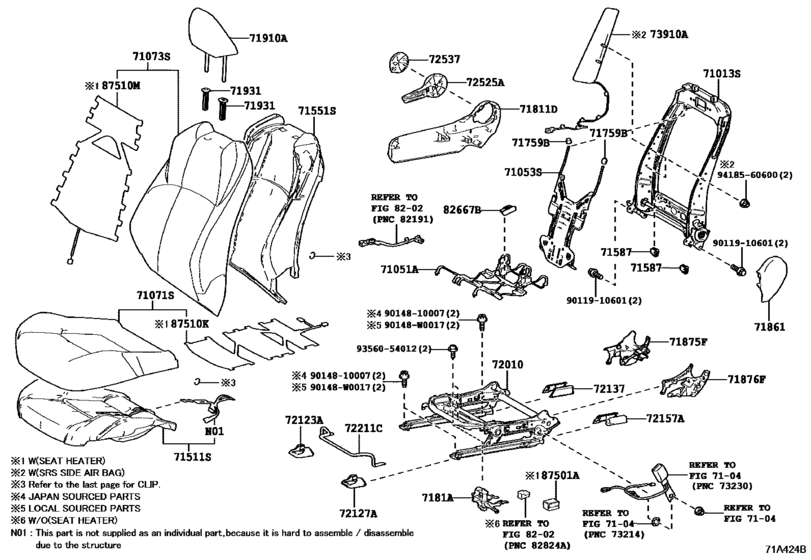 Front Seat & Seat Track