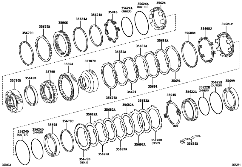 Center Support & Planetary Sun Gear (Atm)