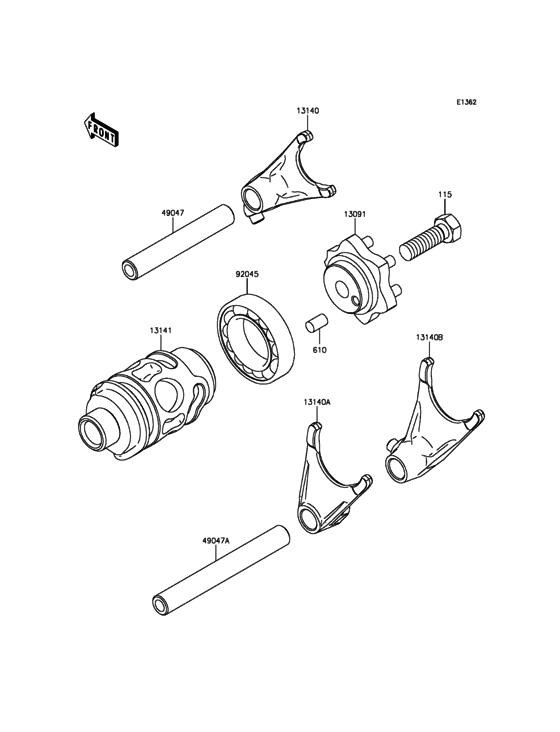 Gear Change Drum/Shift Fork(s)
