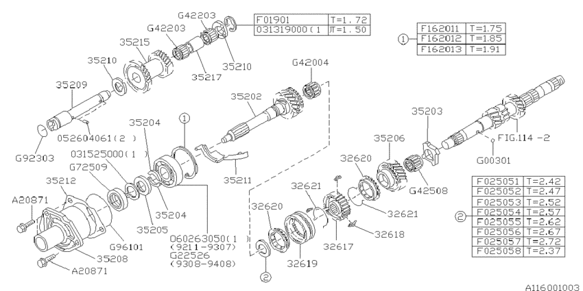 Mt, auxiliary gear