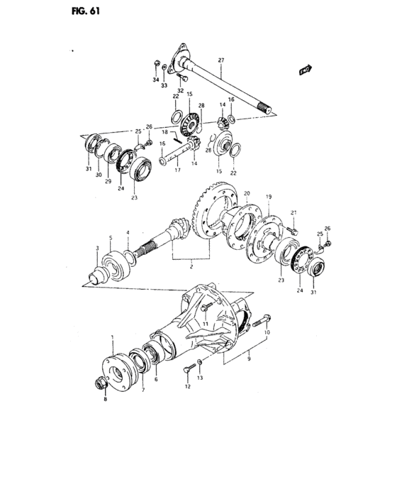 Front differential gear