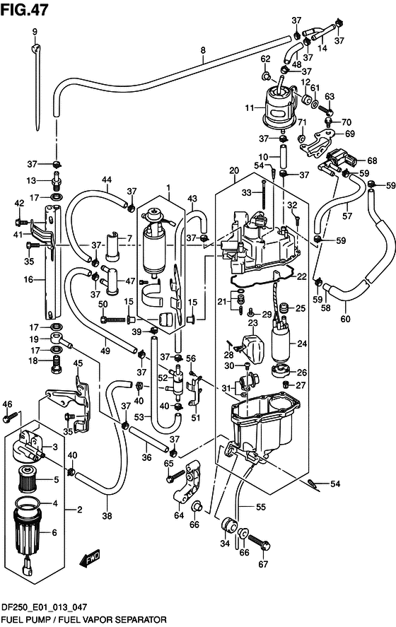 Fuel pump / fuel vapor separator