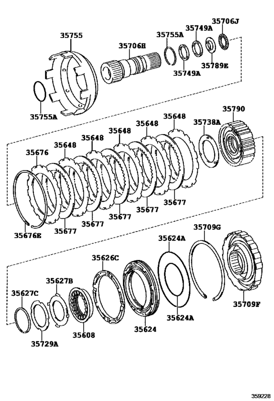 Center Support & Planetary Sun Gear (Atm)