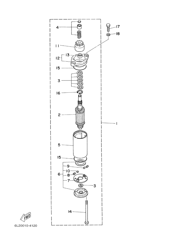 Starting motor