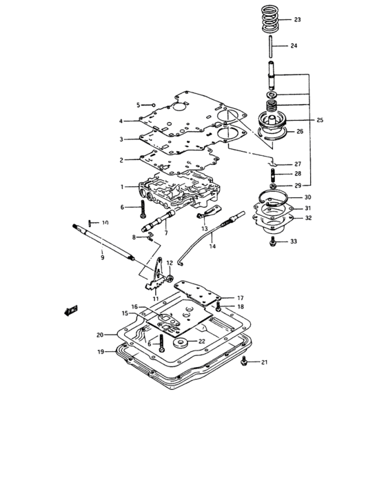 At valve and oil pan