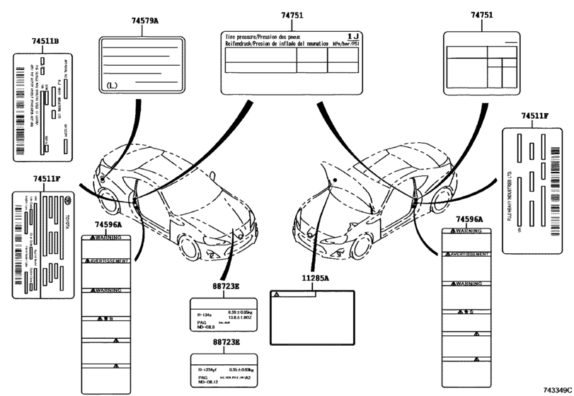 Caution Plate (Exterior & Interior)